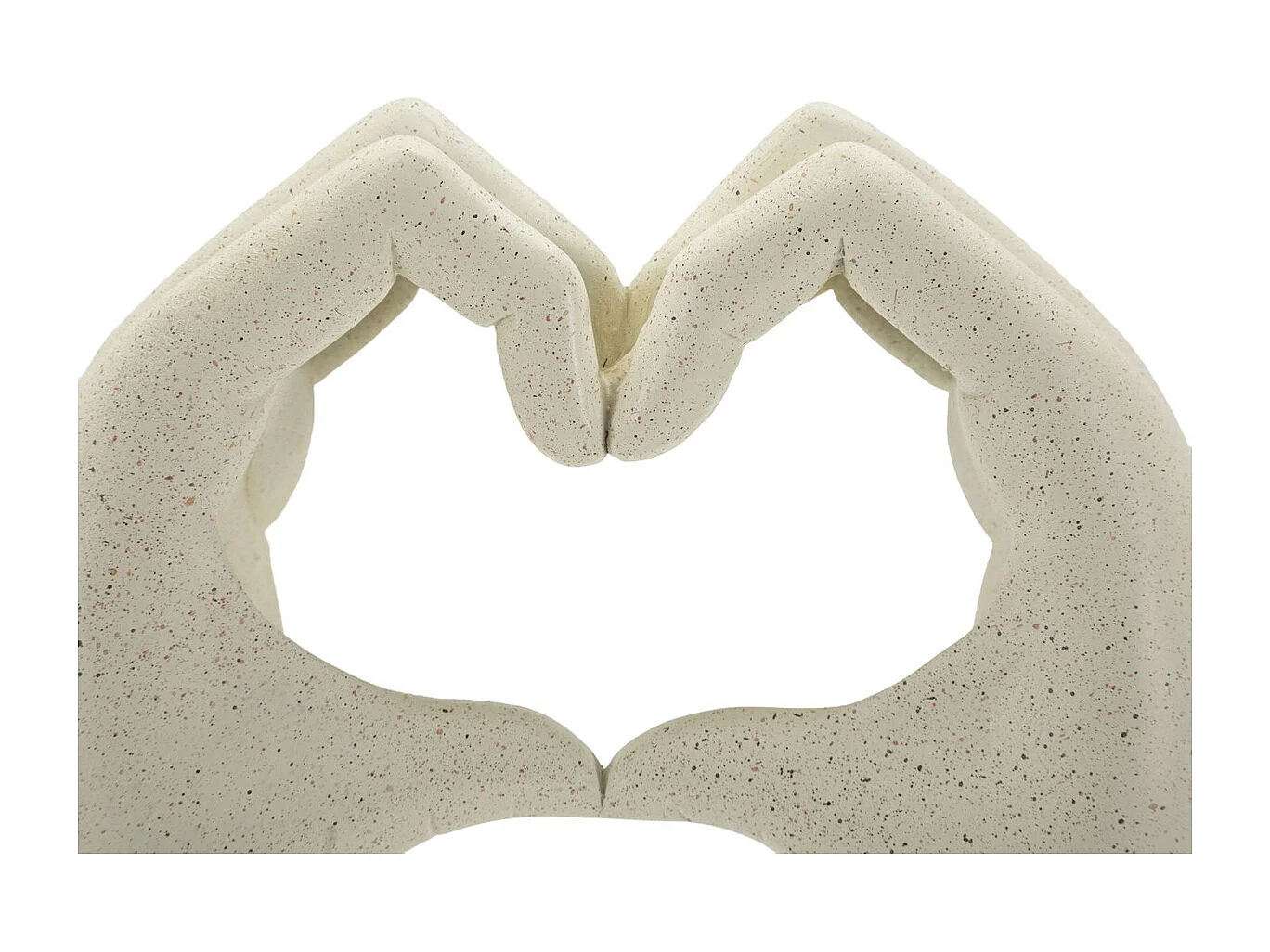 Rzeźba Serce 1, Beżowy, 16,5x7x20 cm, Seven Design