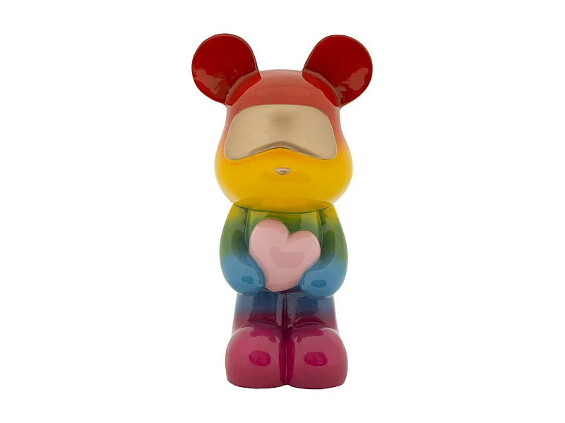 Escultura Rato, Multicolorido, 22,5x17,5x42,5 cm, Seven Design