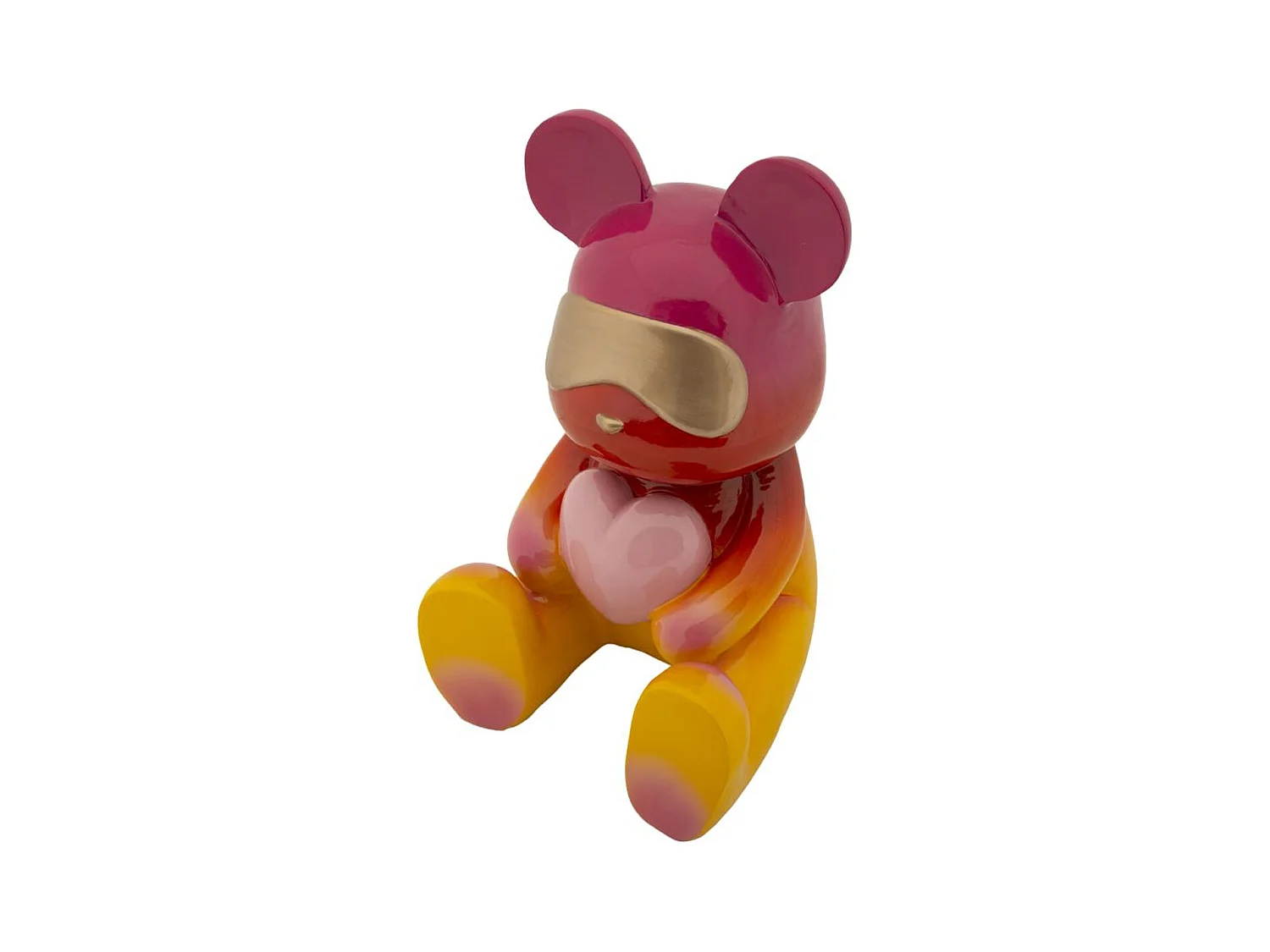 Sculpture Ours en peluche, Multicouleur, 21,5x20,5x32 cm, Seven Design