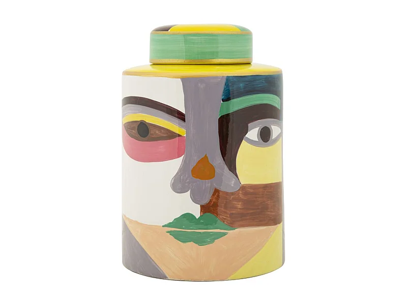 Vaso Decorativo MF838, Multicolorido, 19x19x28 cm, Epikasa