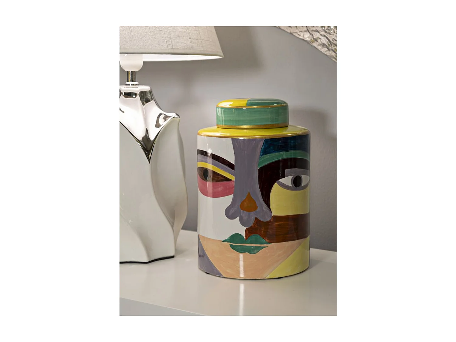 Wazon Dekoracyjny MF838, Wielokolorowy, 19x19x28 cm, Seven Design