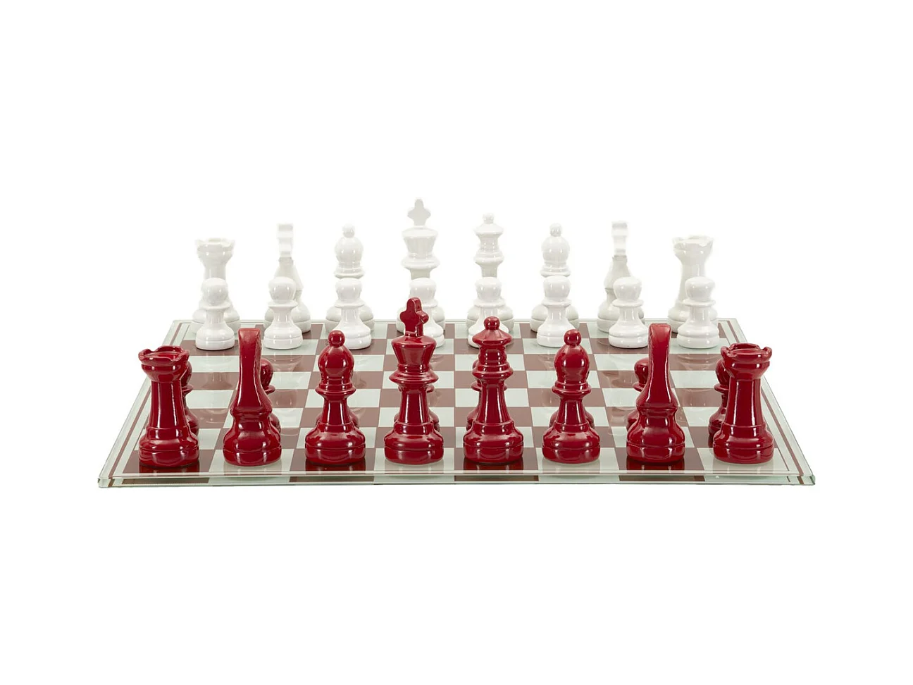 Beeldhouwwerk Schaakbord 1, Veelkleurig, 61x61x14 cm, Seven Design