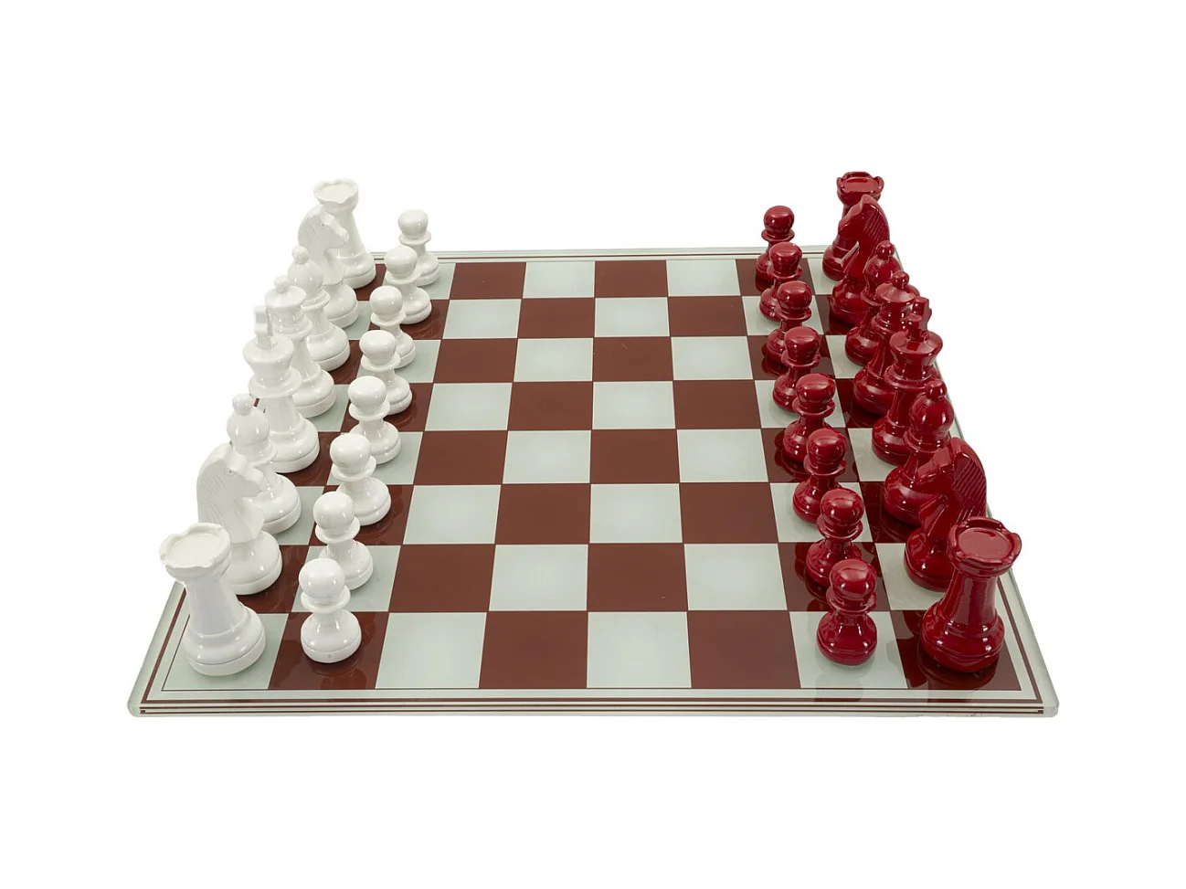 Beeldhouwwerk Schaakbord 1, Veelkleurig, 61x61x14 cm, Seven Design