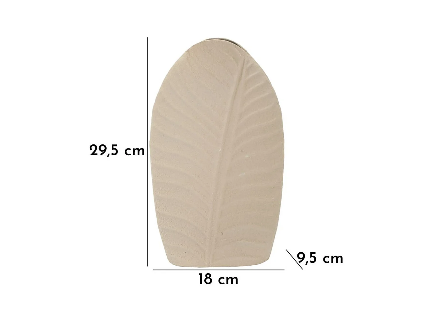 Vase Décoratif MF847, Beige, 18x9,5x29,5 cm, Seven Design