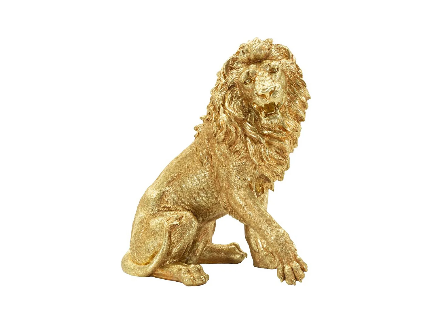 Beeldhouwwerk Leeuw 2, Goud, 45x29x55 cm, Seven Design