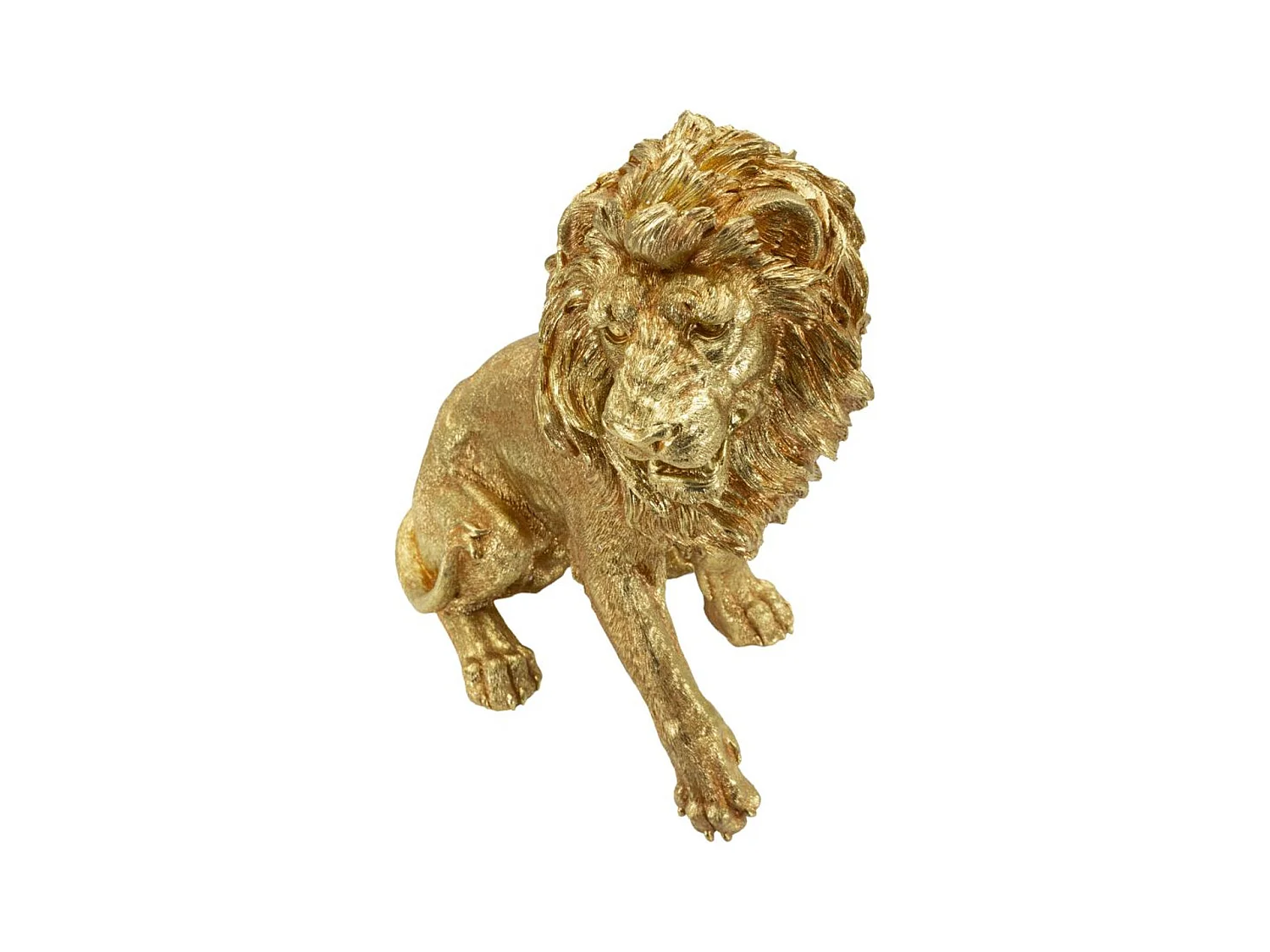 Beeldhouwwerk Leeuw 2, Goud, 45x29x55 cm, Seven Design