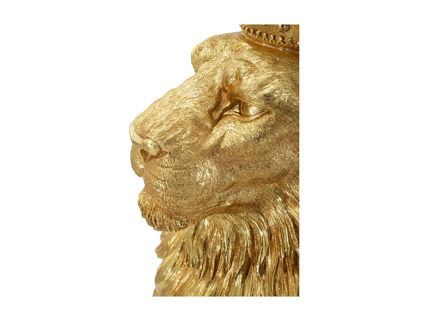 Beeldhouwwerk Leeuw 1, Goud, 30x42x74 cm, Seven Design