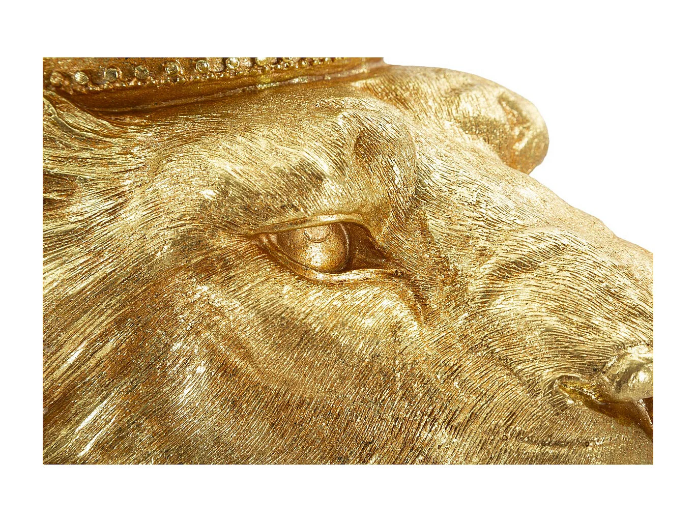 Beeldhouwwerk Leeuw 1, Goud, 30x42x74 cm, Seven Design