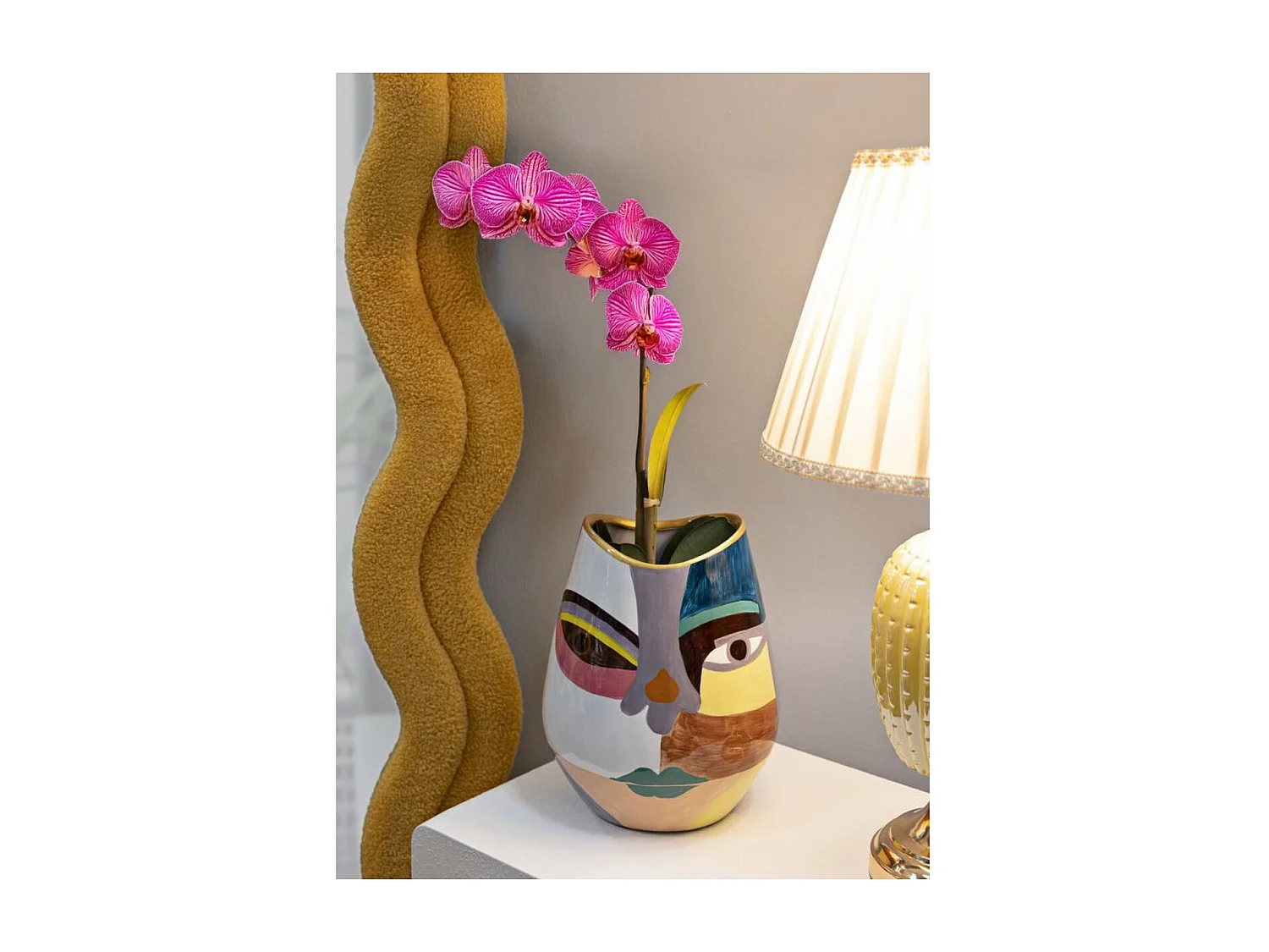 Vase Décoratif MF844, Multicouleur, 19x19x24,5 cm, Seven Design