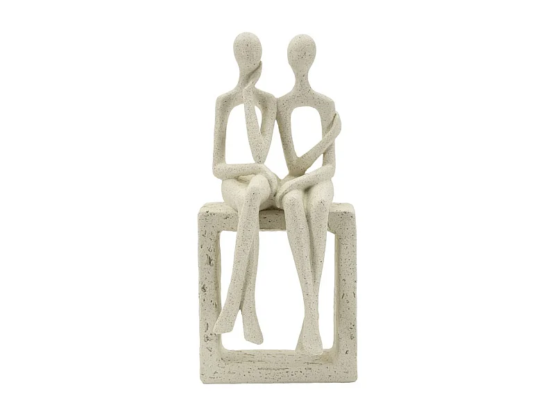 Rzeźba Ludzie 1, Beżowy, 11,5x9x25 cm, Epikasa