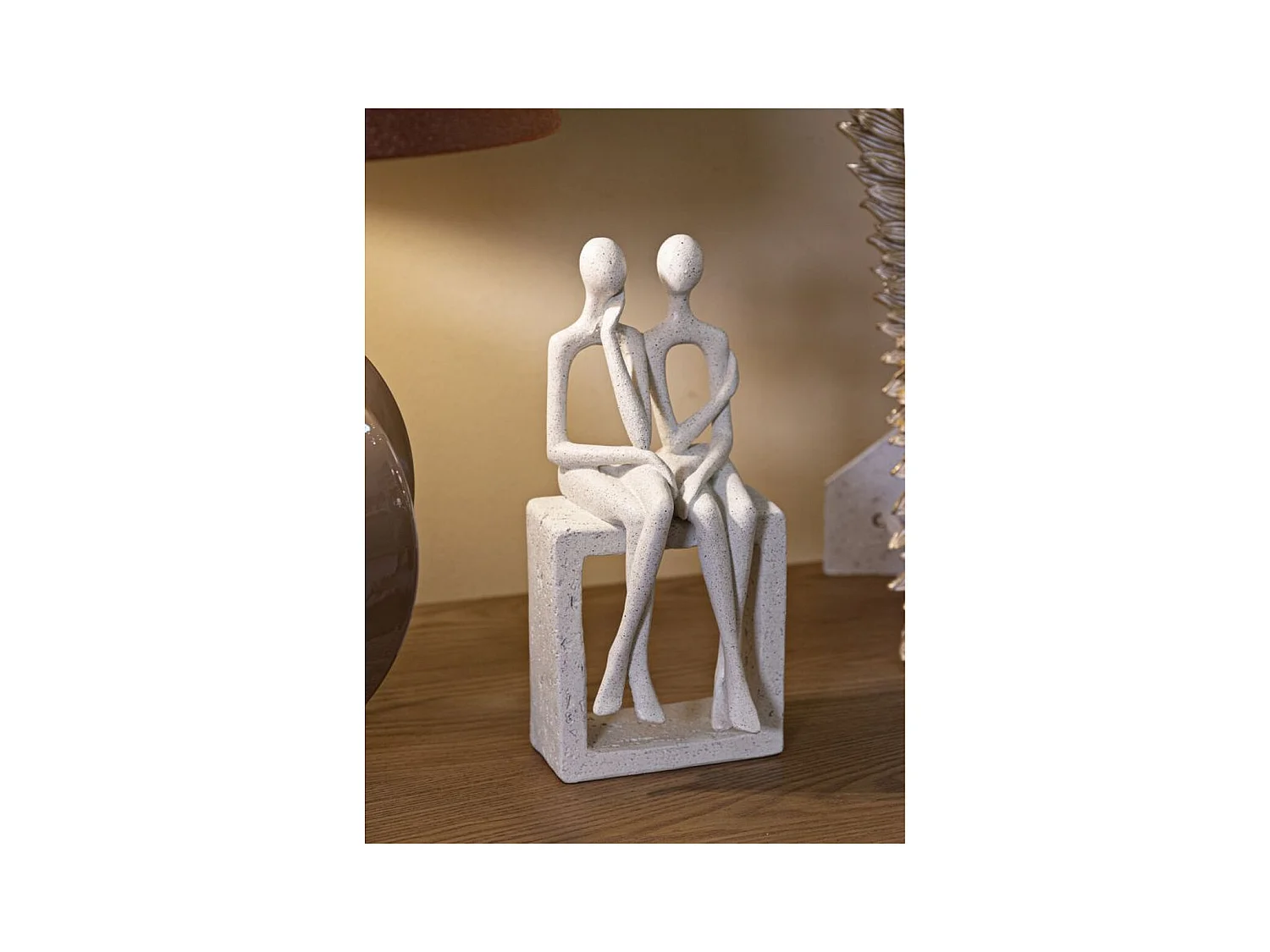 Scultura Persone 1, Beige, 11,5x9x25 cm, Epikasa