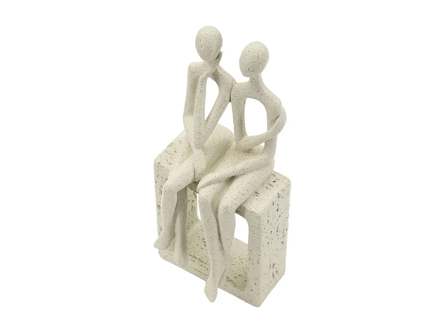 Rzeźba Ludzie 1, Beżowy, 11,5x9x25 cm, Seven Design