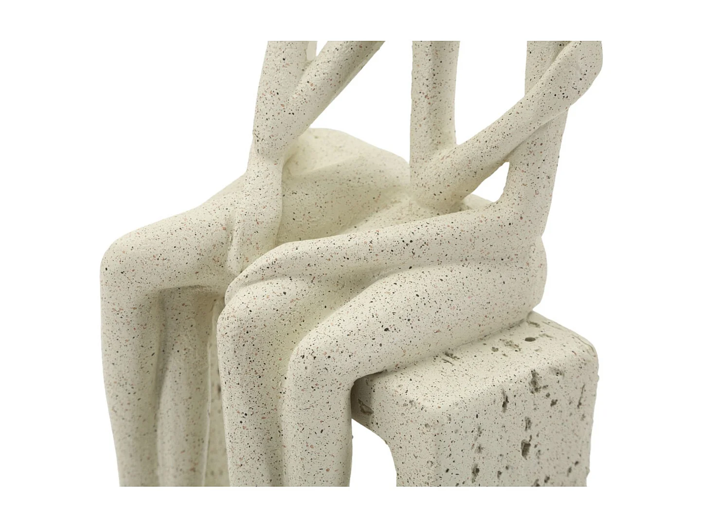 Rzeźba Ludzie 1, Beżowy, 11,5x9x25 cm, Seven Design