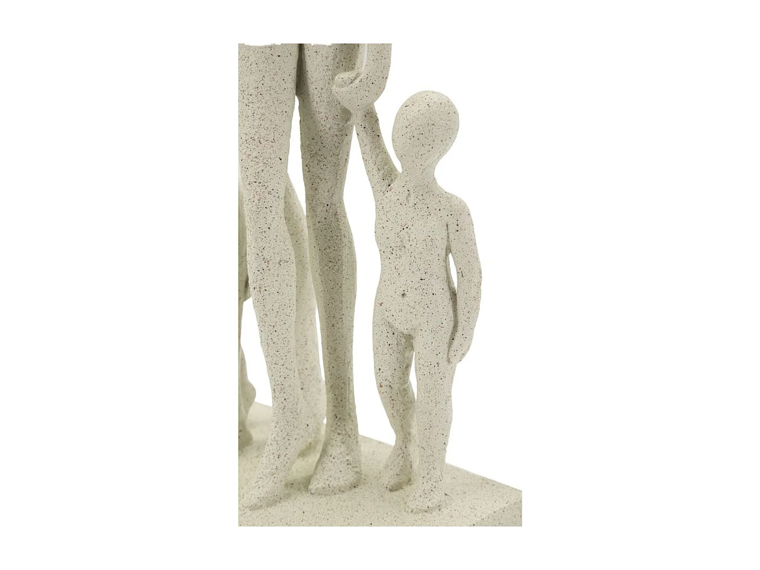 Beeldhouwwerk Mensen, Beige, 16x8x30,5 cm, Seven Design