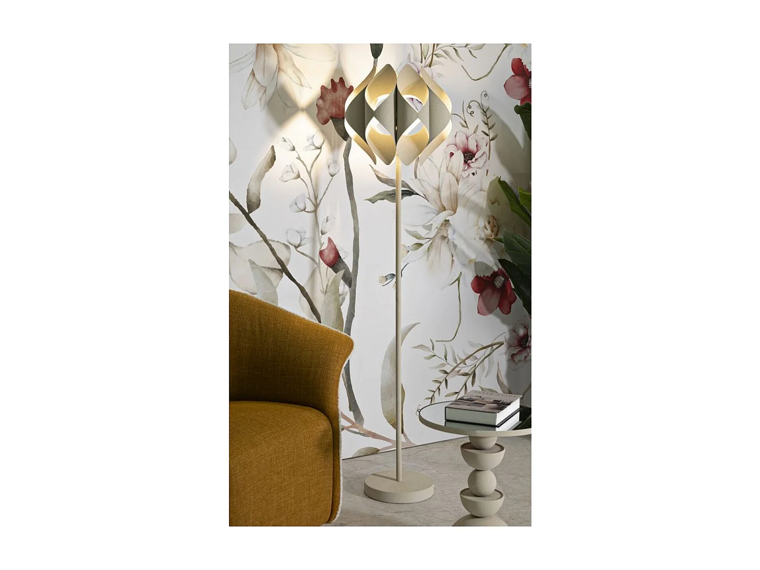 Lampa Podłogowa MF764, Beżowy, 39,5x39,5x155 cm, Epikasa