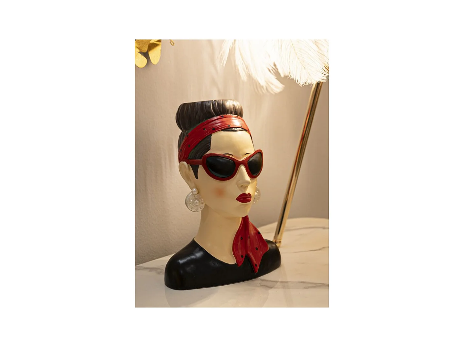 Sculpture Femme 4, Multicouleur, 21x16x27 cm, Seven Design