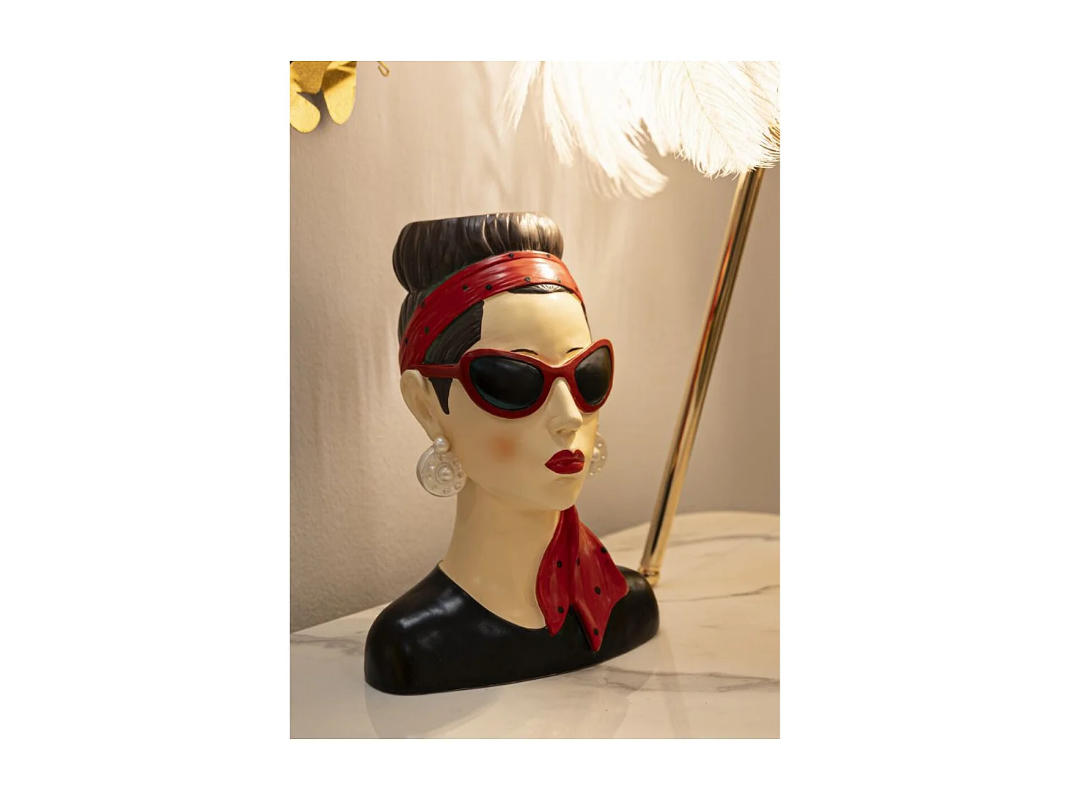 Rzeźba Kobieta 4, Wielokolorowy, 21x16x27 cm, Seven Design