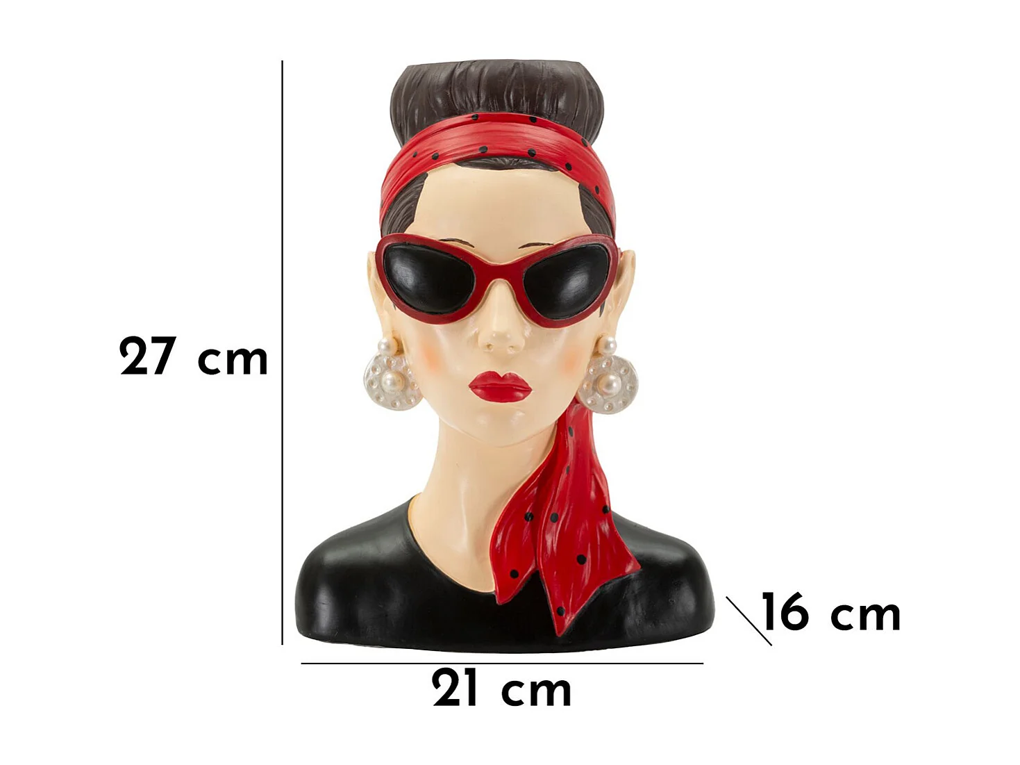 Rzeźba Kobieta 4, Wielokolorowy, 21x16x27 cm, Seven Design