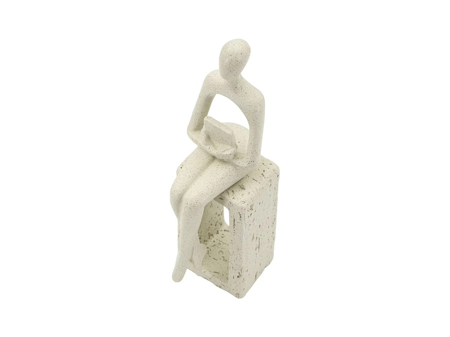Escultura Personaje, Beige, 8,5x6,5x24 cm, Seven Design