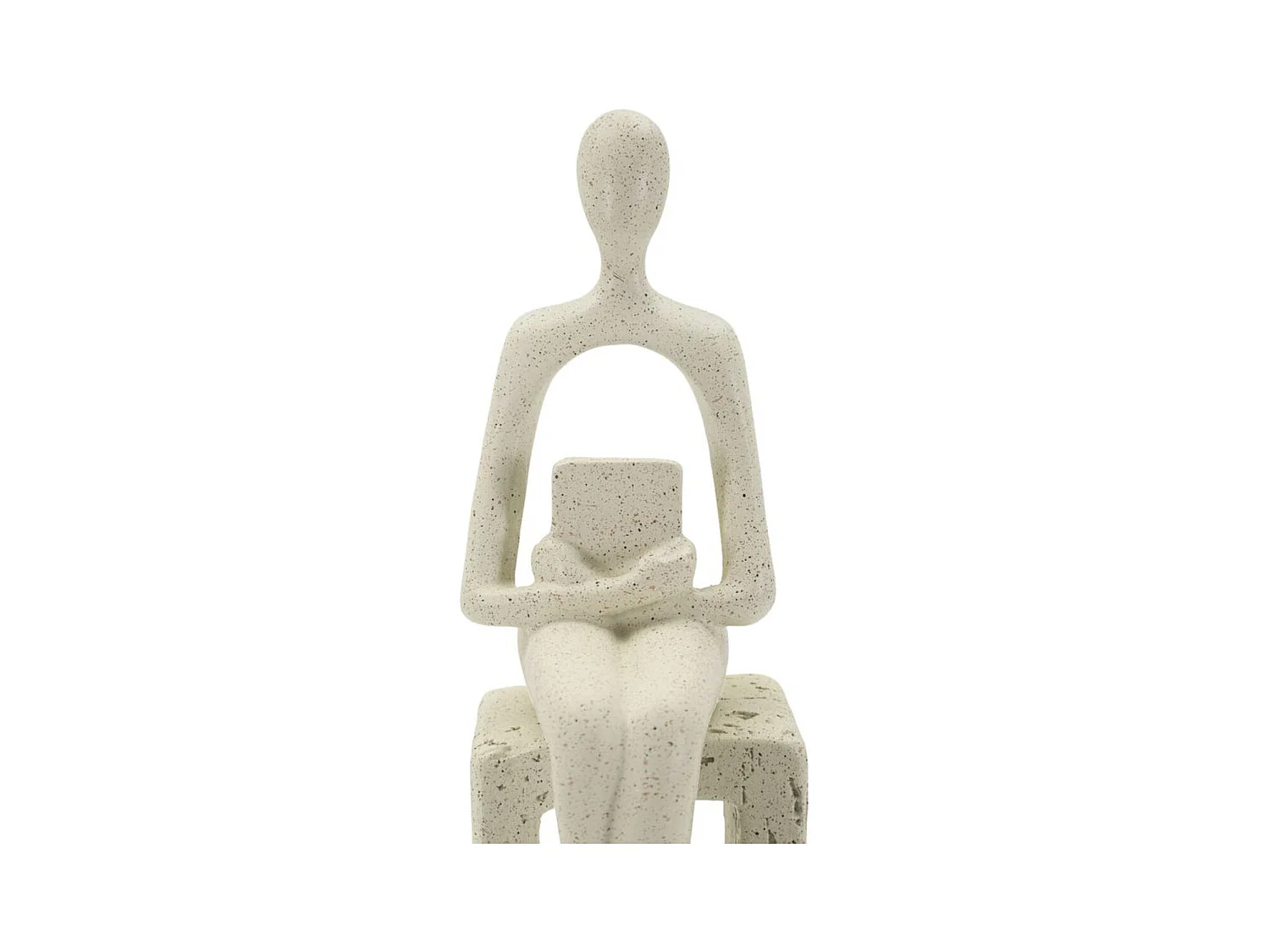 Escultura Personaje, Beige, 8,5x6,5x24 cm, Seven Design