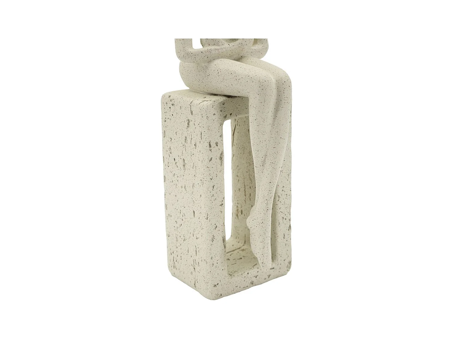 Escultura Personaje, Beige, 8,5x6,5x24 cm, Seven Design