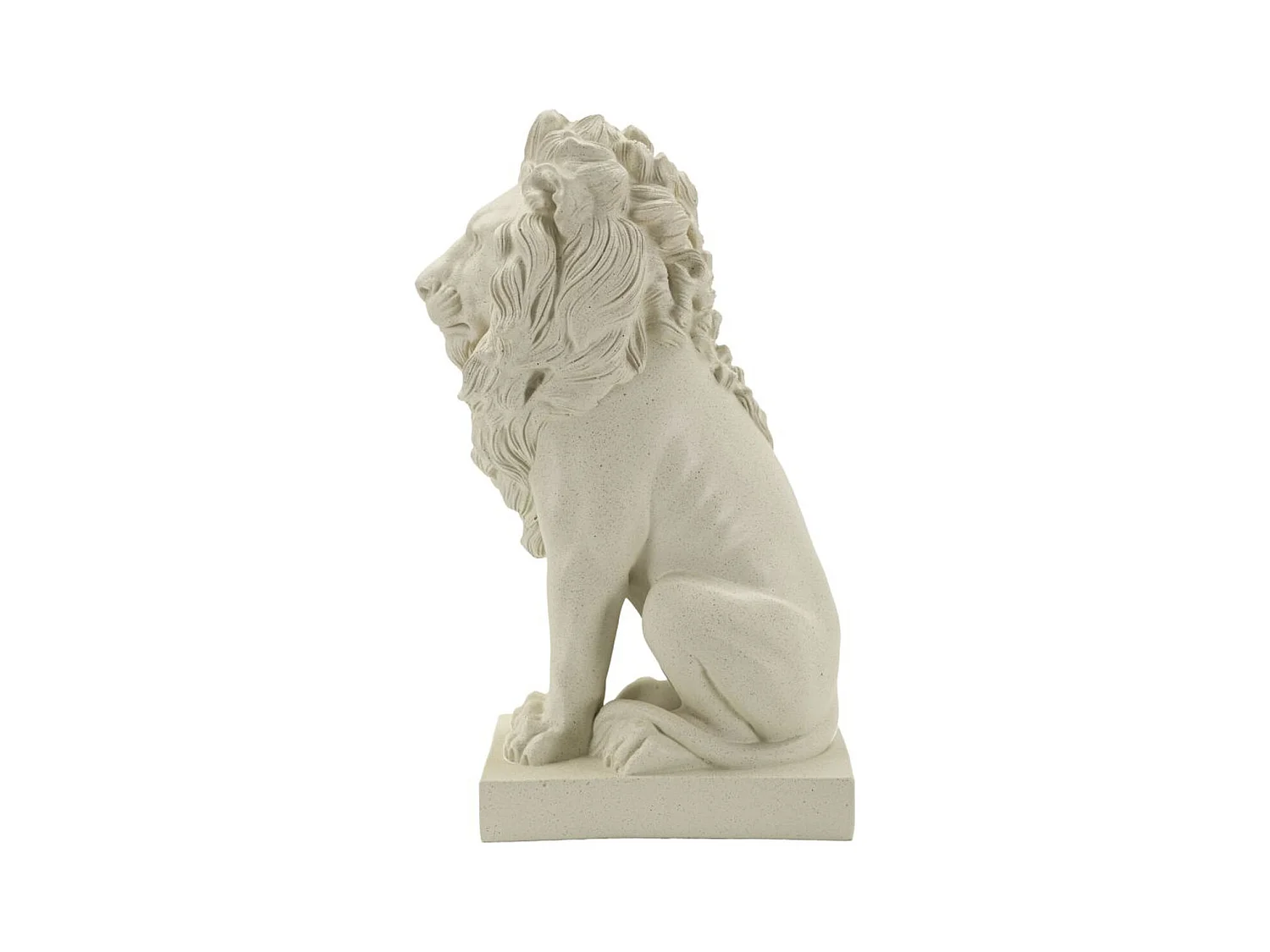 Escultura Leão 3, Bege, 17,5x25x40 cm, Seven Design