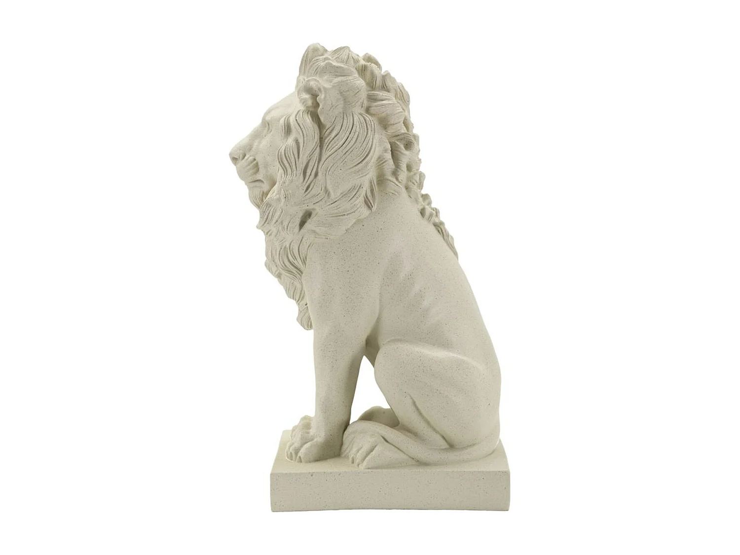 Escultura Leão 3, Bege, 17,5x25x40 cm, Seven Design