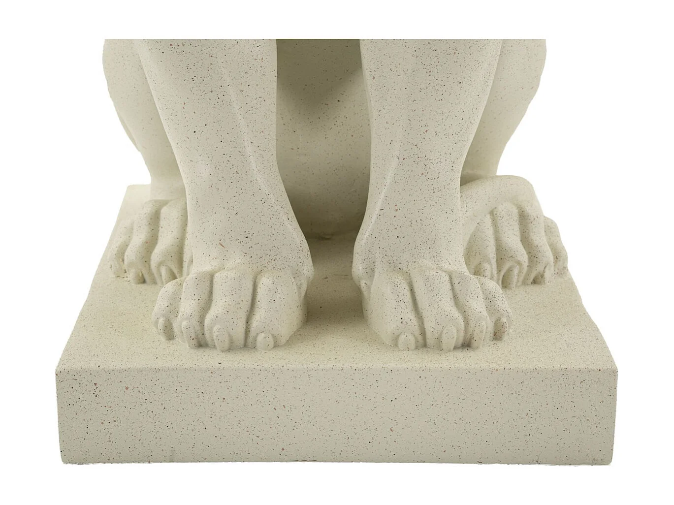 Escultura Leão 3, Bege, 17,5x25x40 cm, Seven Design