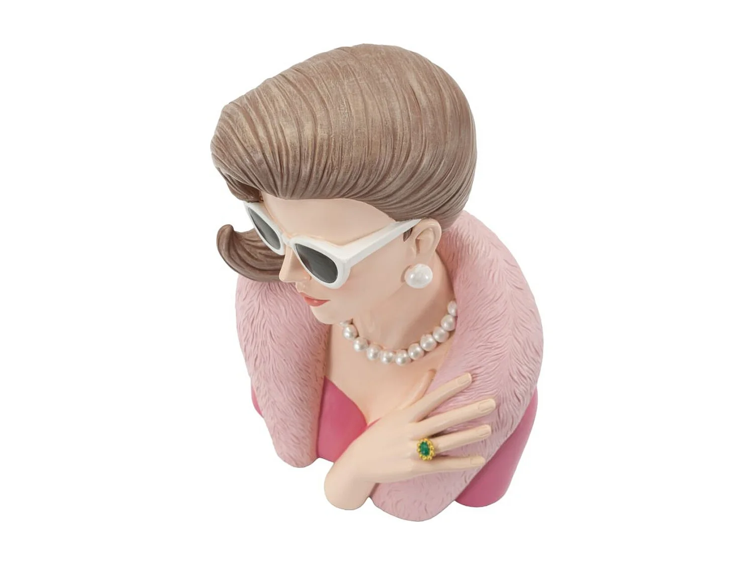 Beeldhouwwerk Vrouw 2, Veelkleurig, 18x12x28 cm, Seven Design