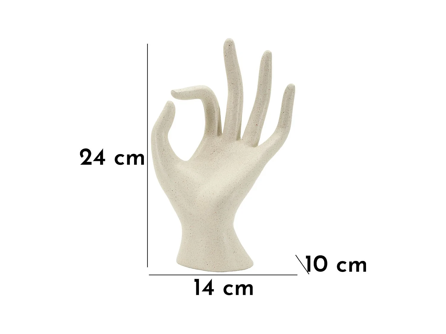 Scultura Mano 1, Beige, 14x10x24 cm, Epikasa