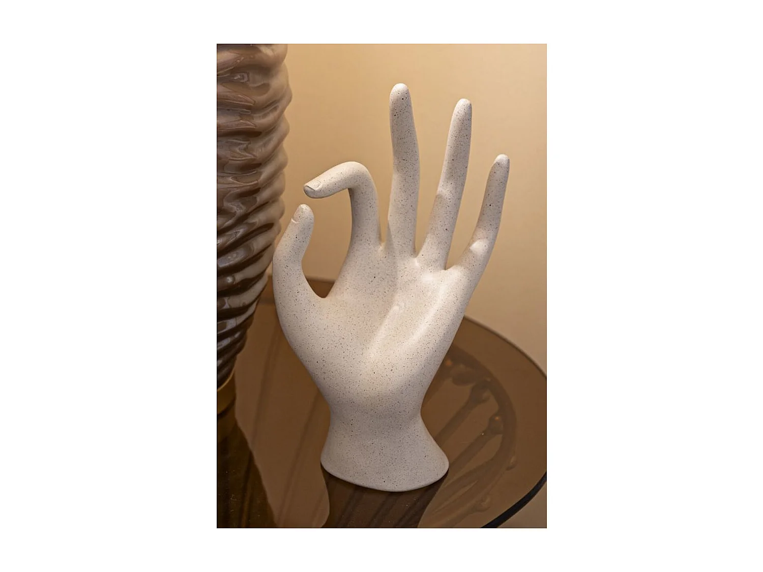 Sculpture Main 1, Beige, 14x10x24 cm, Seven Design