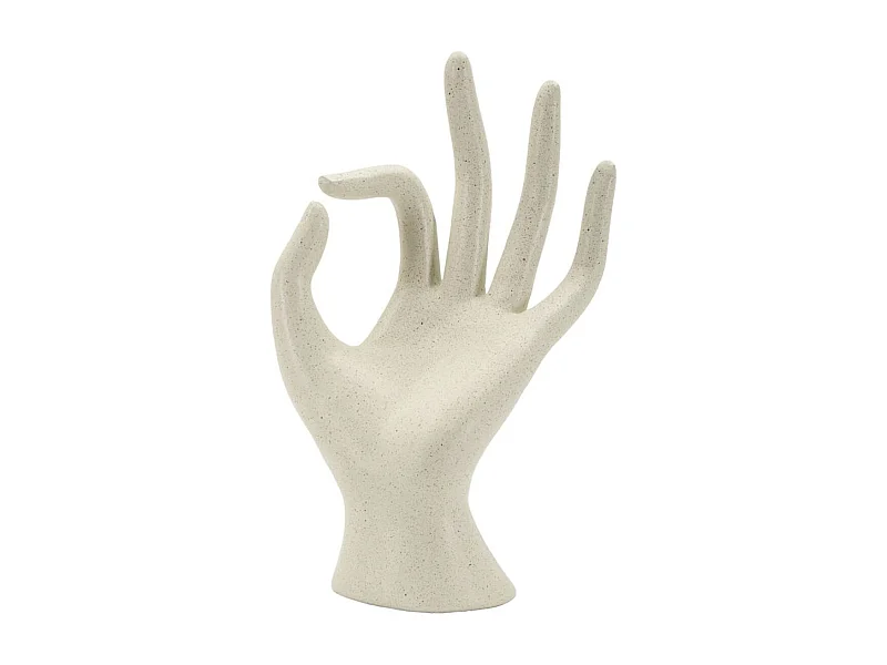 Rzeźba Ręka 1, Beżowy, 14x10x24 cm, Seven Design