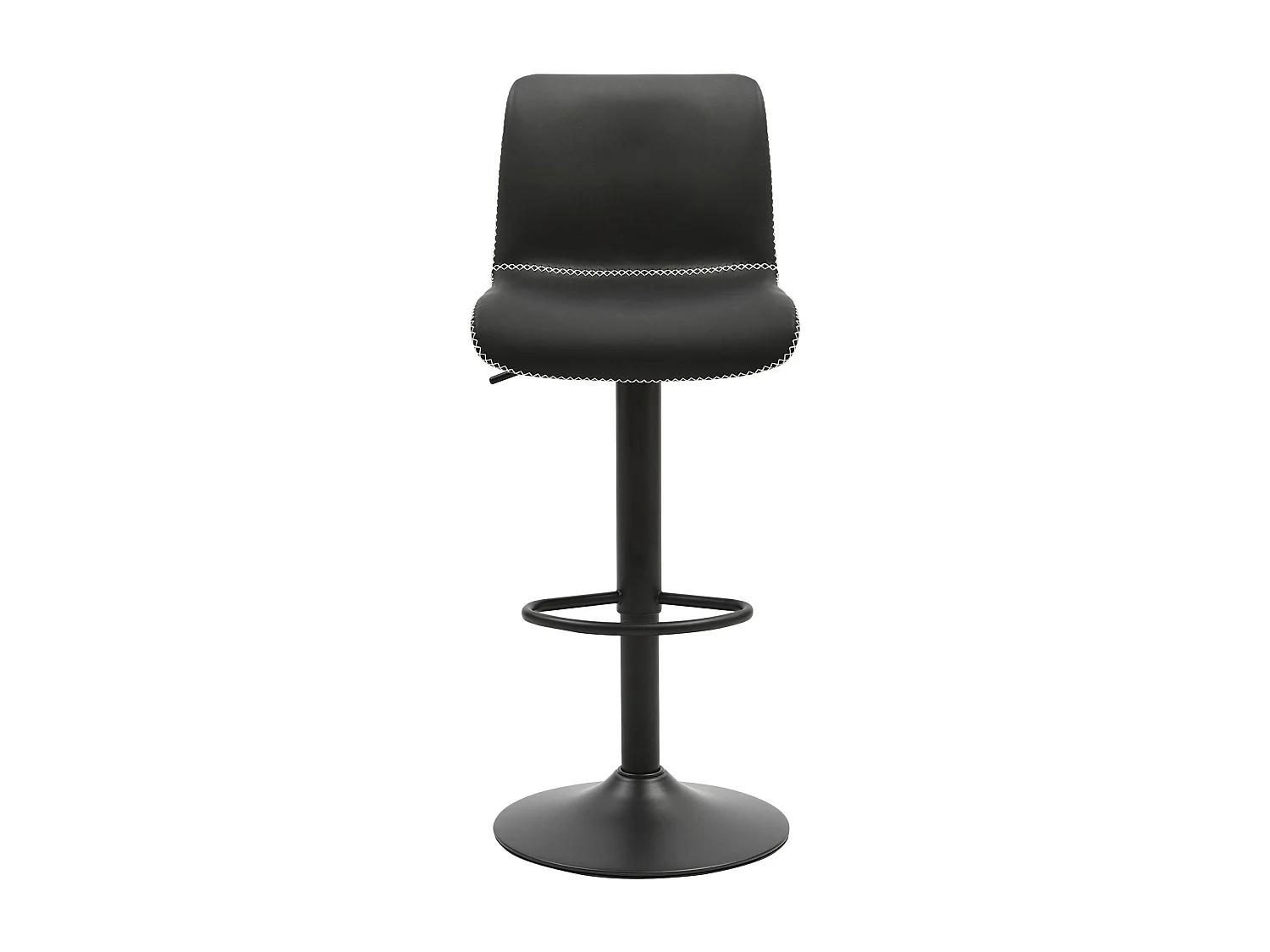 Tabouret de bar - Similicuir - Noir - Henchy
