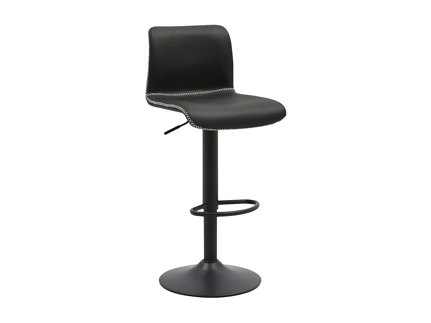 Tabouret de bar - Similicuir - Noir - Henchy