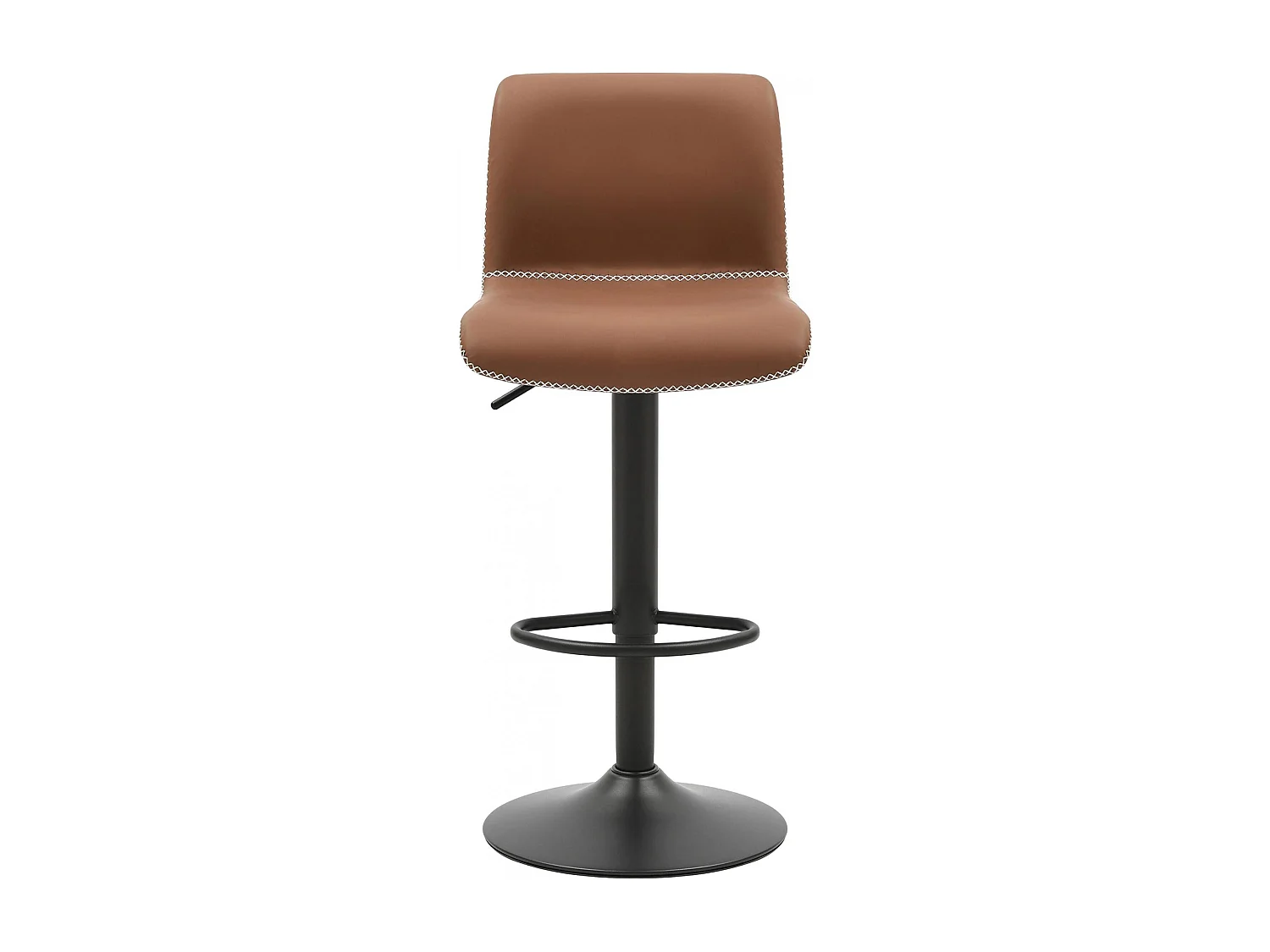 Tabouret de bar - Similicuir - Marron - Henchy