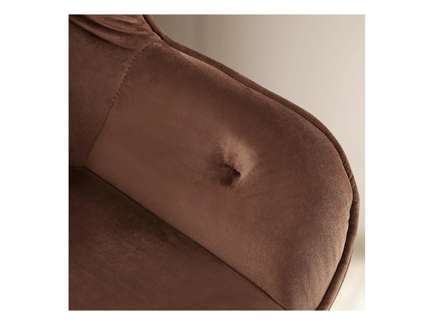 chaises avec accoudoirs - Velours - Marron - Cassis