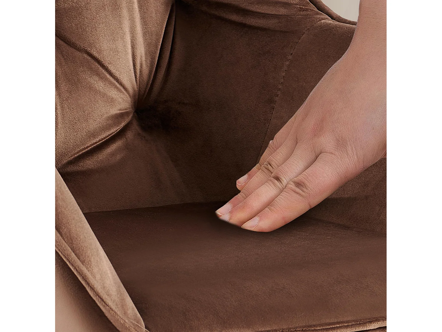 chaises avec accoudoirs - Velours - Marron - Cassis