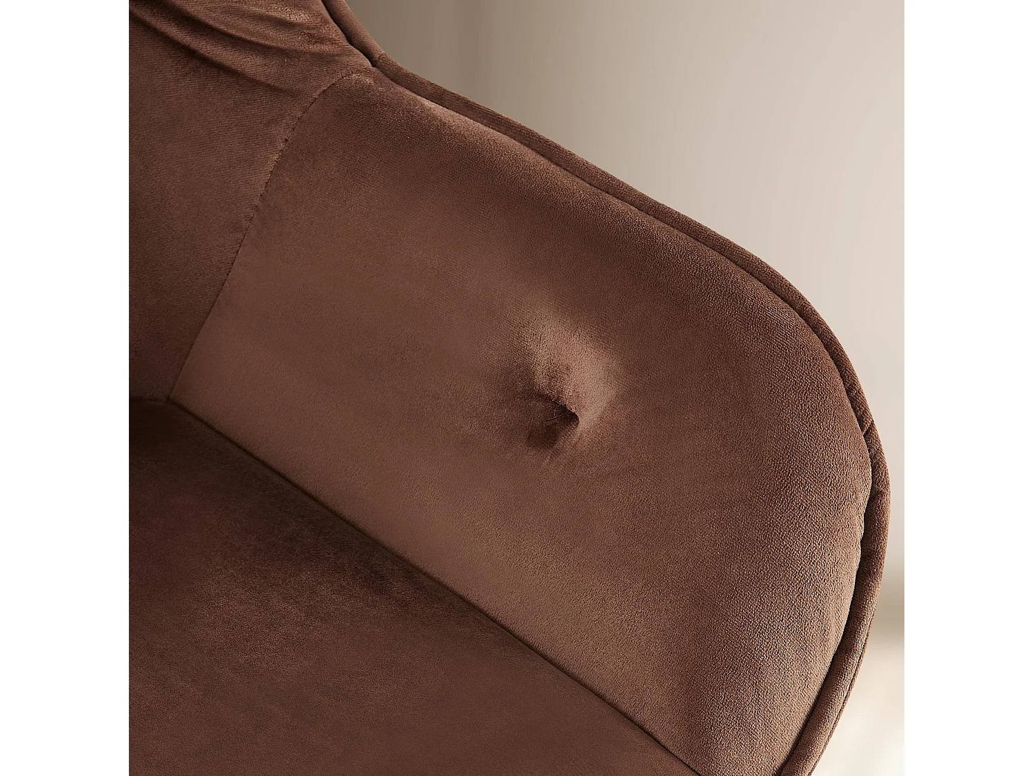 chaises avec accoudoirs - Velours - Marron - Cassis