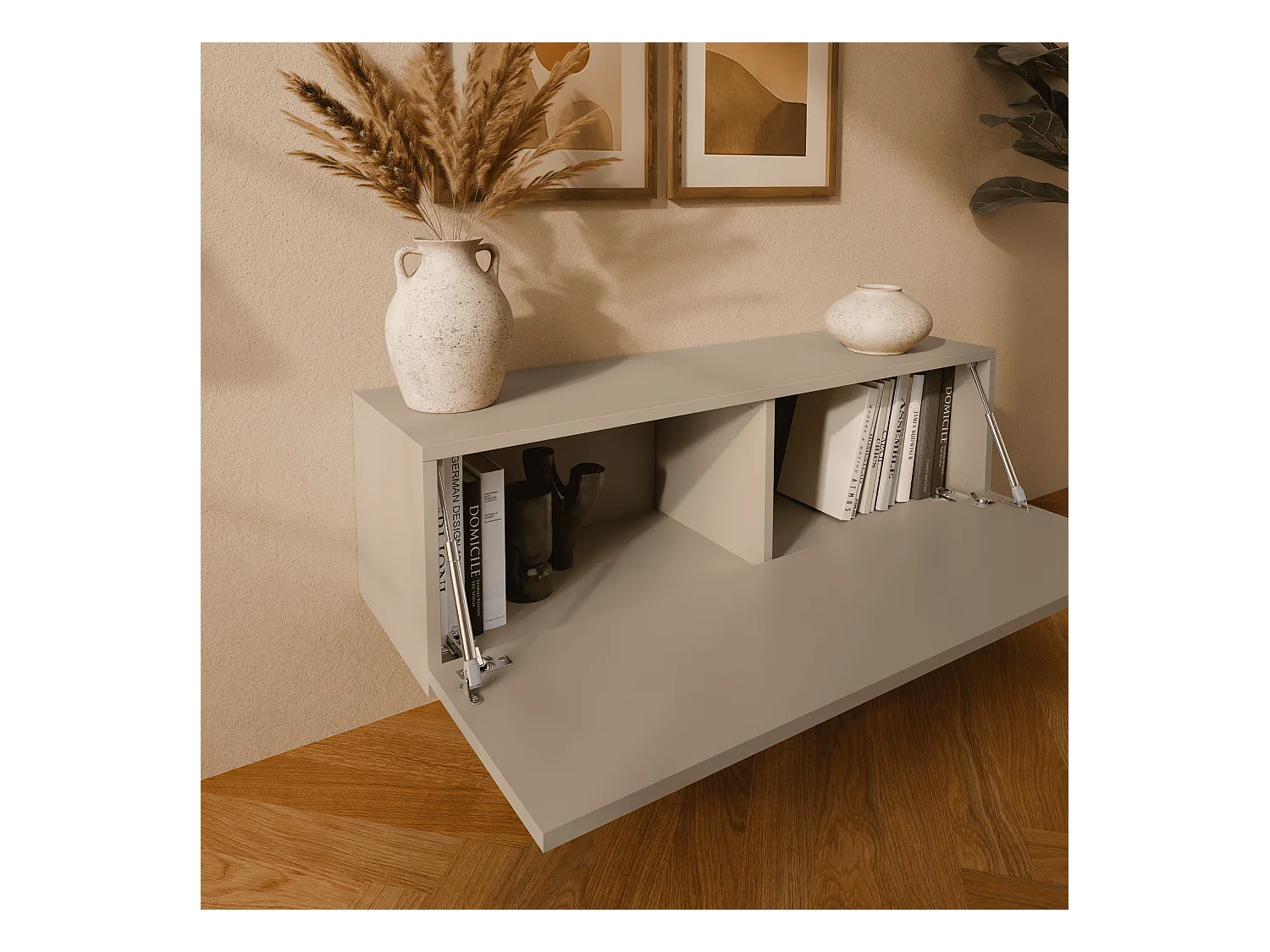 Meuble TV 105 cm 140 cm Banc Télé  Suspendu Banc Télévision Moderne Flottante pour Salon