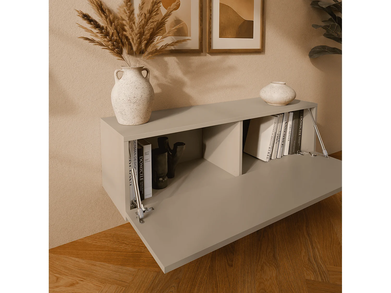 Meuble TV 105 cm 140 cm Banc Télé  Suspendu Banc Télévision Moderne Flottante pour Salon