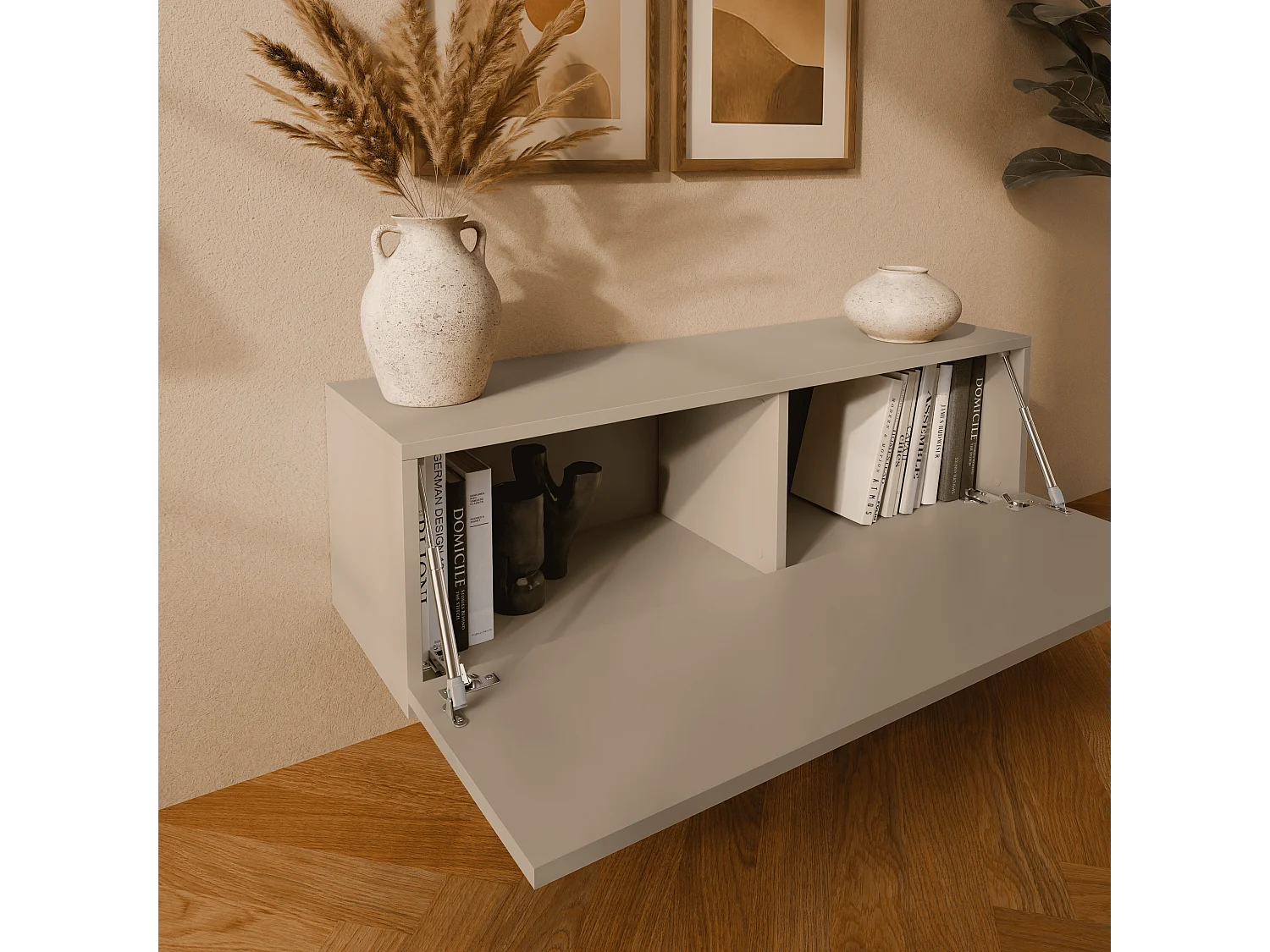 Meuble TV 105 cm 140 cm Banc Télé  Suspendu Banc Télévision Moderne Flottante pour Salon