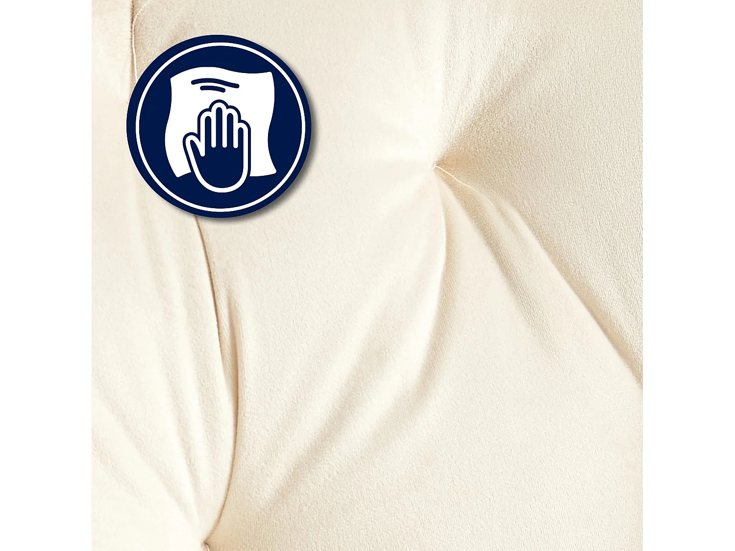 chaises avec accoudoirs - Velours - Crème - Cassis