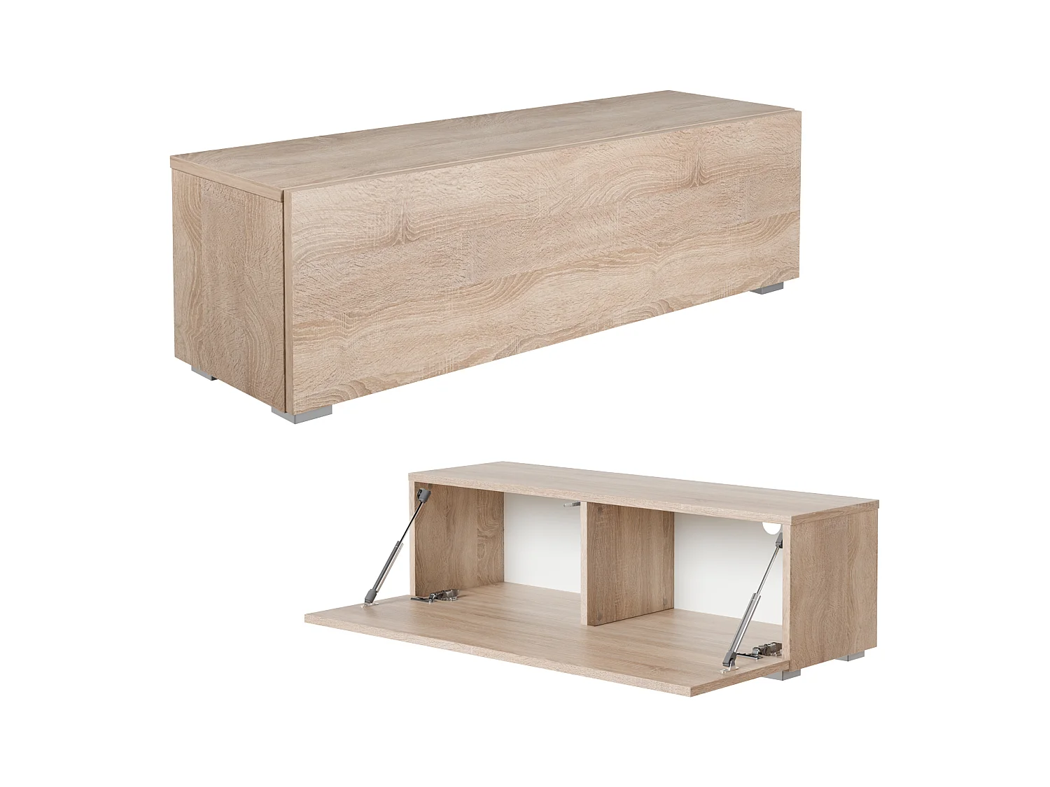 Meuble TV 105 cm 140 cm Banc Télé  Suspendu Banc Télévision Moderne Flottante pour Salon