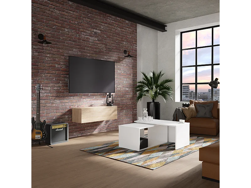 TV-meubel 105 cm 140 cm Hangende TV-bank Modern zwevend TV-meubel voor woonkamer