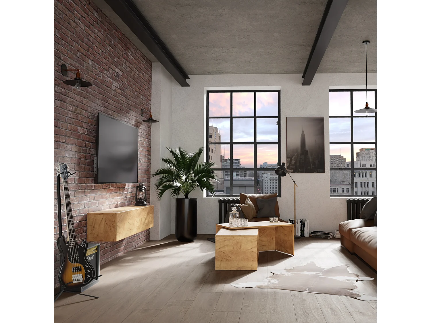 Meuble TV 105 cm 140 cm Banc Télé  Suspendu Banc Télévision Moderne Flottante pour Salon