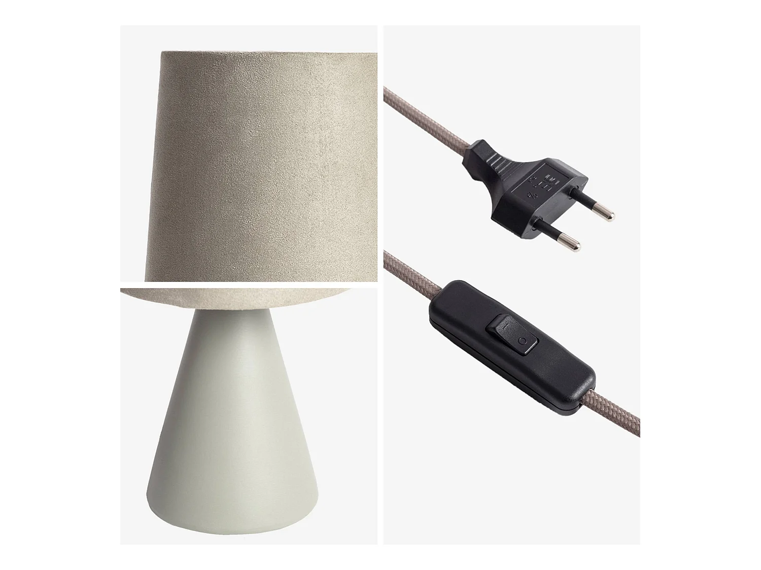 Lampe à poser céramique Alban vert olive Ø 13cm