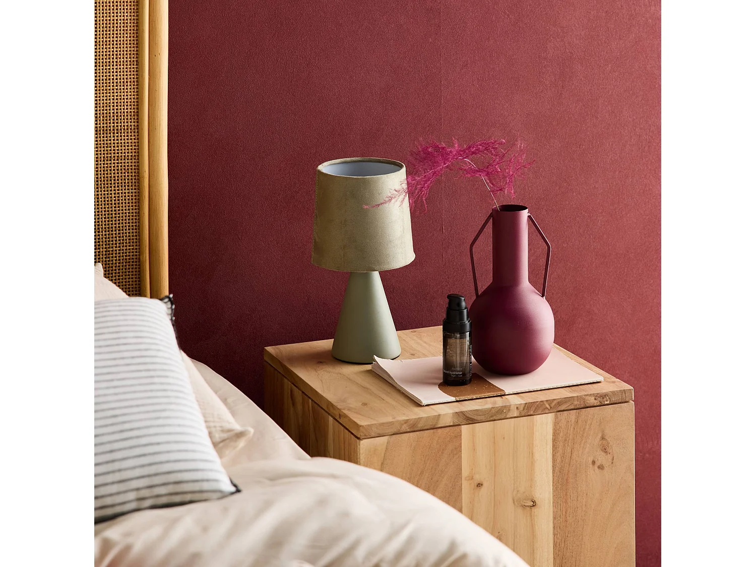 Lampada in ceramica, 13cm, verde oliva