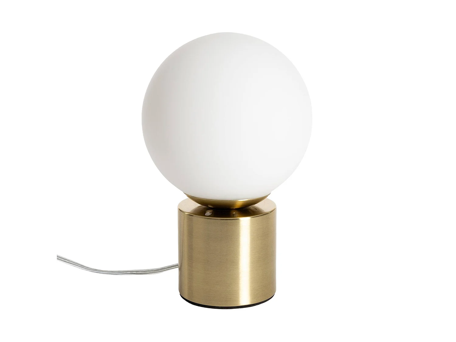 Lampada in metallo e vetro, 25cm, oro