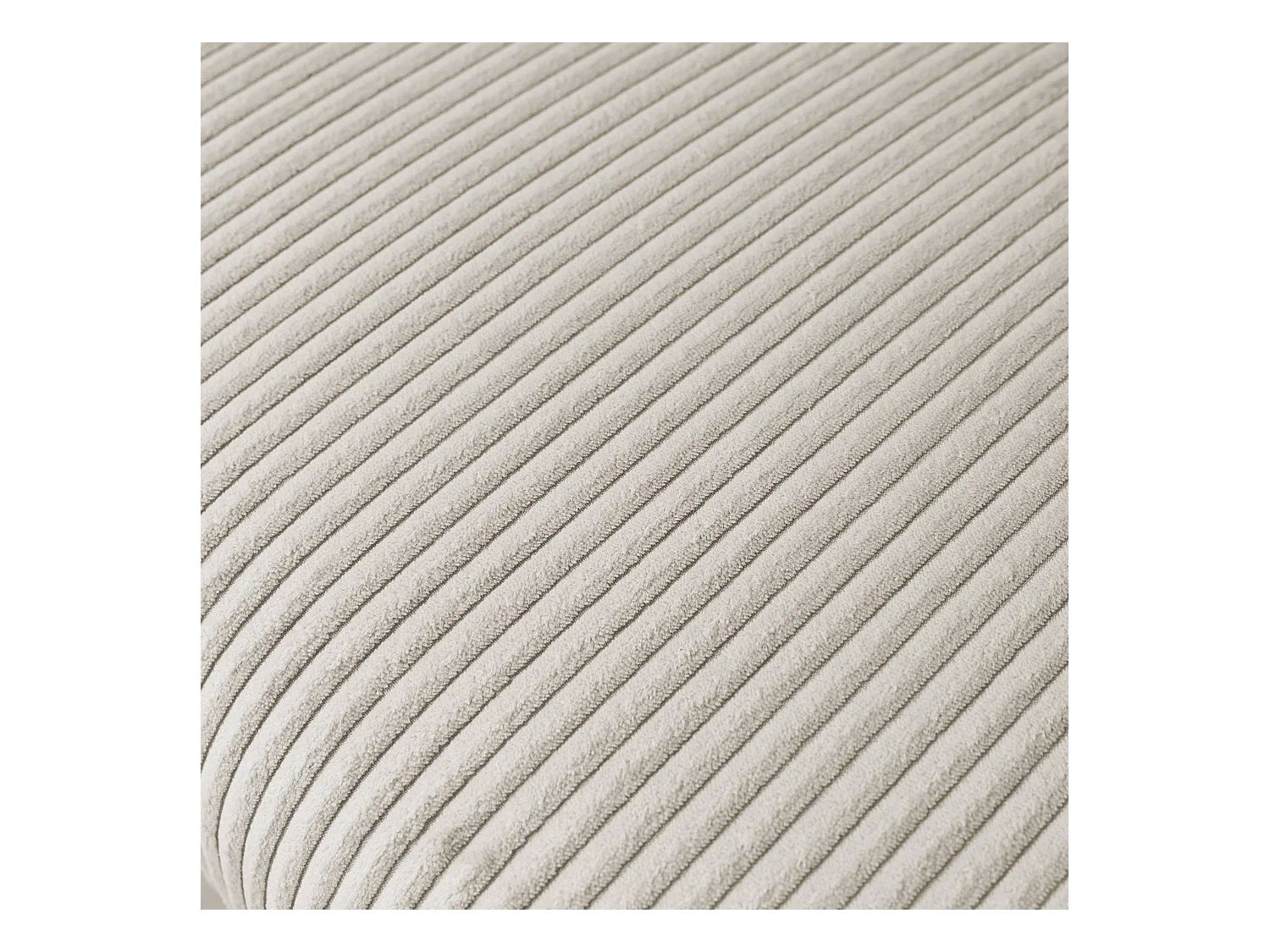 Canapé convertible design en velours côtelé gris clair - Oskar - 3 places scandinave droit avec pieds métal chromé