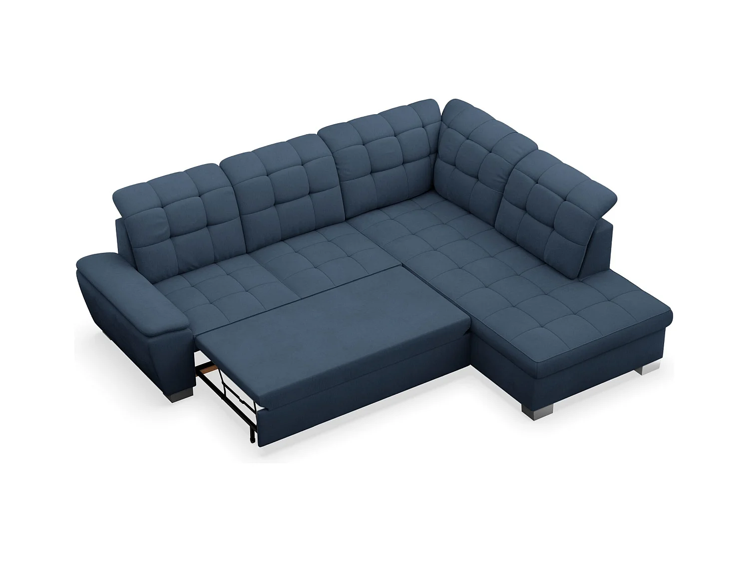 Canapé d'angle convertible L – marine blau– côté droit – JAMAAL